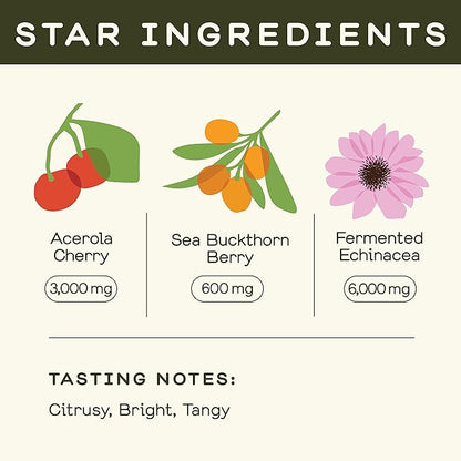 Greenhouse Juice Organic Farma-C+ Wellness Shots Vitamin C Immune Shot Cold-Pressed with Orange, Acerola Cherry, Sea Buckthorn Berry and Fermented Echinacea | Vegan & Gluten-Free (2 Oz, Pack of 12)