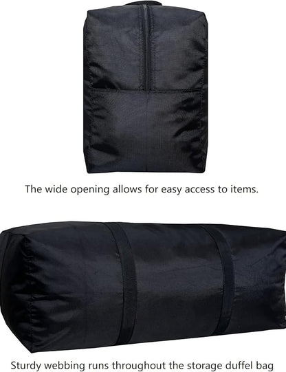 Extra Large Storage Duffle Bag with Zippers and Handles, Big Foldable Duffle Bag for Travel