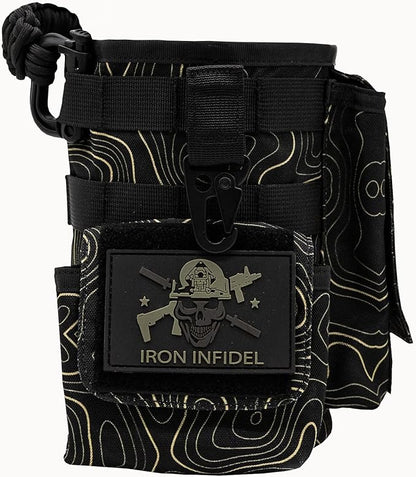 Iron InfideI Battle Bottle Sleeve - 64 oz and 32 oz Water Bottle Sleeve Only for Half Gallon 1L Steel Water Bottle | Rugged Cover with Molle for Versatile Design with Storage for Phone, Wallet & Keys
