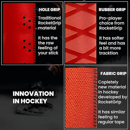 Hockey Stick Rubber Replacement Grip - Better Than Grip Tapes - Long Lasting Premium Quality Easy to Install Ice Hockey Sports Grip for Adults and Kids