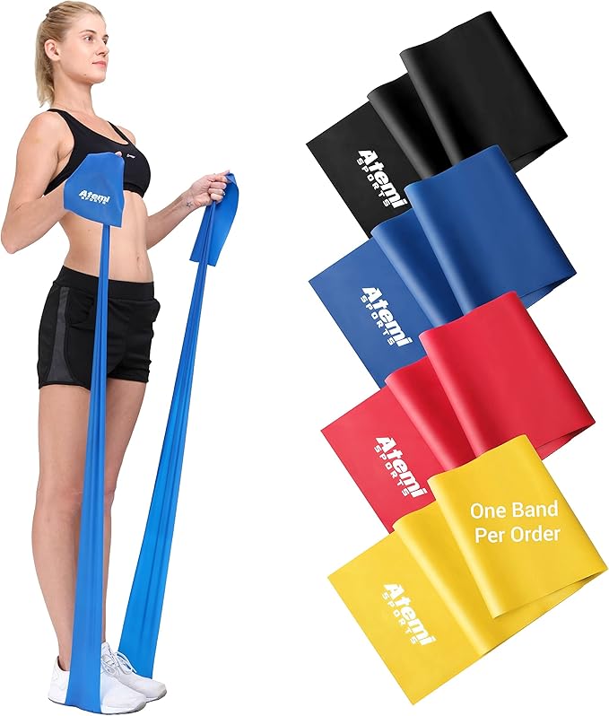 Exercise Bands for Physical Therapy | Resistance Band for Fitness, Yoga, Pilates | Long Resistance Bands for Working Out | Elastic Band for Exercise | Stretch Band
