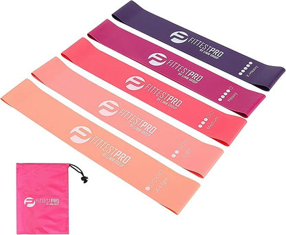 Fittest Pro by Limm Resistance Bands for Legs and Butt, Fabric Exercise Loop Bands Yoga, Pilates, Rehab, Fitness and Home Workout, Strength Bands for Booty