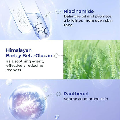 2-Step Oligopeptide Oil-Control Ampoule Mask (1.5ml+33mlx5 PCS) - Soothing & Repairing Mask for Acne-Prone Skin, Paraben-Free, Alcohol Free