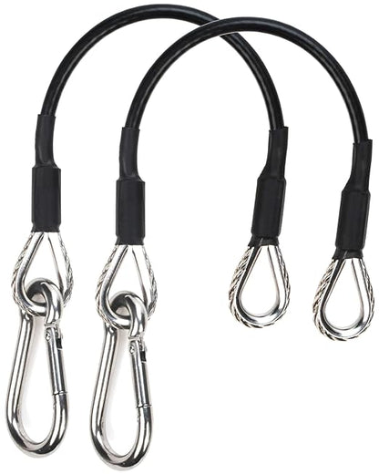 (2PCS) 10 Inch Gym Extension Cords Compatible with Bowflex Home Gym Equipment Accessories for LAT/Tricep Pulldown and Leg Extension Machines - Gym Extension Cords with Carabiner