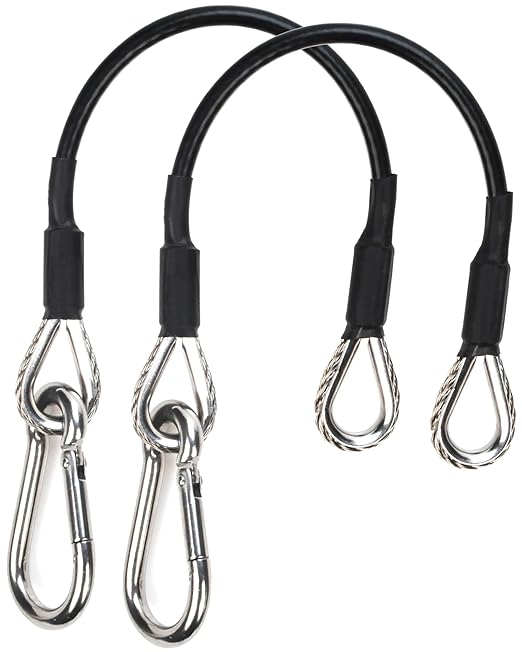 (2PCS) 10 Inch Gym Extension Cords Compatible with Bowflex Home Gym Equipment Accessories for LAT/Tricep Pulldown and Leg Extension Machines - Gym Extension Cords with Carabiner