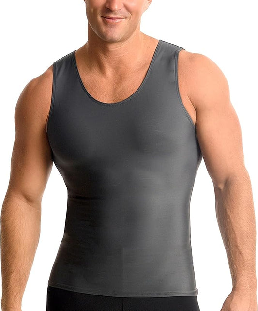 Insta Slim -Made in USA- Compression Tank-Top Shapewear for Men. Tummy Control Slimming Body-Shaper for Belly & Back Support