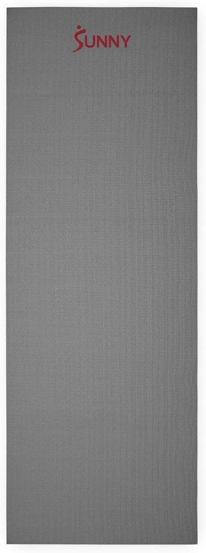 Sunny Health & Fitness Non-Slip Yoga Mat – Durable, Anti-Tear, Lightweight, Cushioned Support for Yoga, Pilates, Stretching Exercises, Meditation and Floor Workouts | Multiple Sizes & Colors
