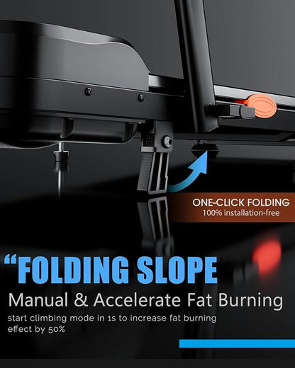 340lb Capacity Walking Pad Treadmill with 12% Incline, Big LED Display Under Desk Treadmill Support Full Manual/3-Preset Countdown/App Mode, Portable Treadmills for Small Spaces