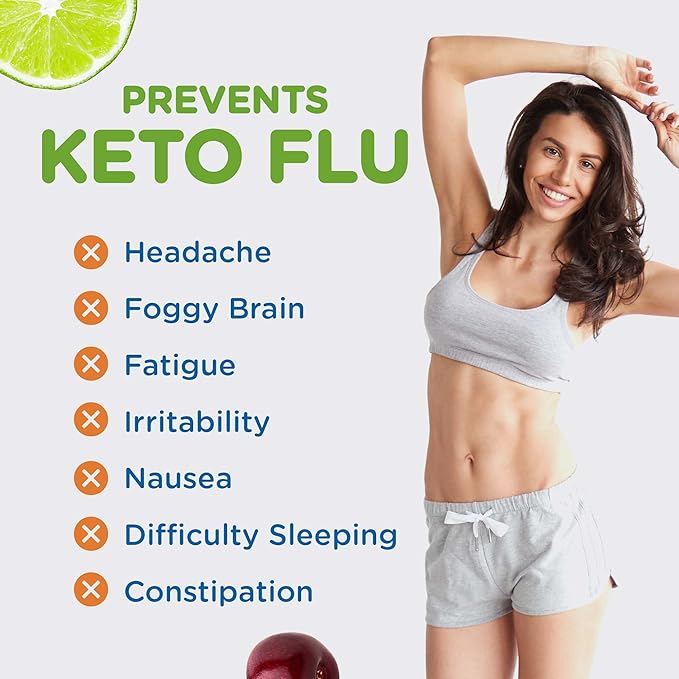Keto Vitals Electrolytes Powder | Keto-Friendly Electrolytes with Potassium, Magnesium, Sodium, Calcium | Keto Electrolytes Supplement Energy Drink Mix | Sugar-Free, Zero Calories, Zero Carbs
