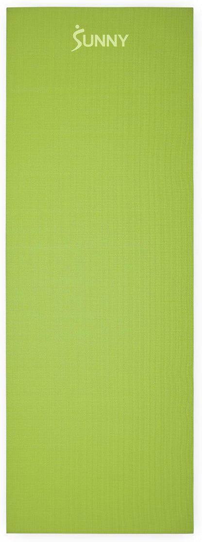 Sunny Health & Fitness Non-Slip Yoga Mat – Durable, Anti-Tear, Lightweight, Cushioned Support for Yoga, Pilates, Stretching Exercises, Meditation and Floor Workouts | Multiple Sizes & Colors