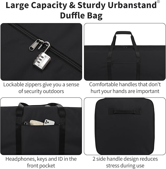 48 Inch Travel Duffle Bag Extra Large Sport Equipment Duffel Bags with 2-way Lockable Zippers(Black 48inch 2Pack)