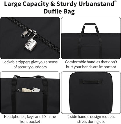 48 Inch Travel Duffle Bag Extra Large Sport Equipment Duffel Bags with 2-way Lockable Zippers(Black 48inch 2Pack)