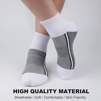Gonii men ankle socks for men athletic running Cushion Quarter Socks 5 Pairs
