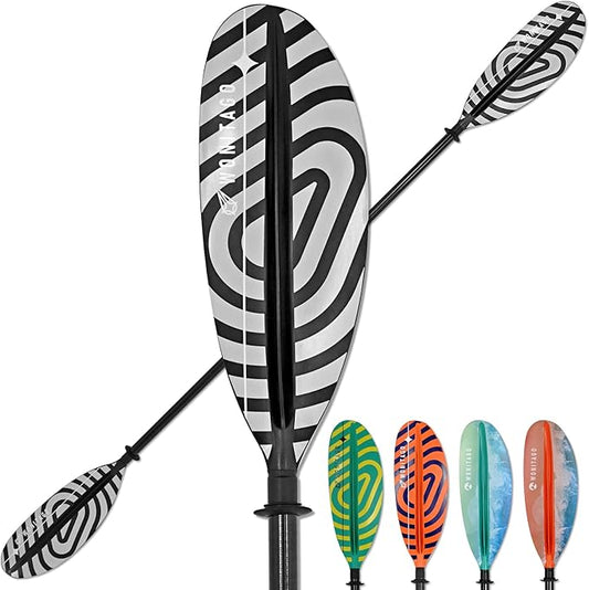 Kayak Paddles with Fiberglass Shaft and Reinforced PP Blade, Floating Adjustable Kayaking Oars, 3 Piece, 220-240 cm/86-94 Inches, 240-260 cm/94-102 Inches