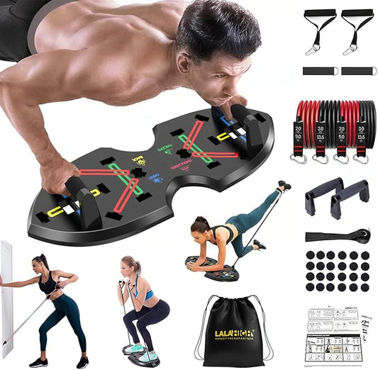 LALAHIGH Upgraded Push Up Board: Multi-Functional 20 in 1 Bar