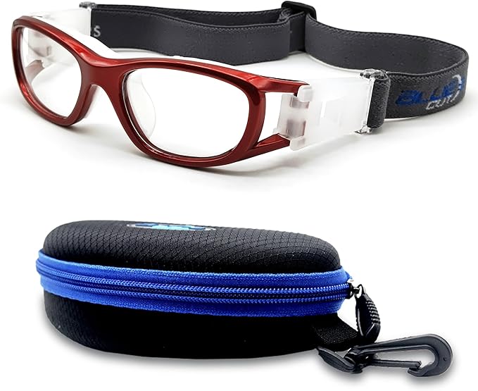 BLUE CUT Safety Basketball Goggles For Kids for Outdoor Sports Activities Anti Fog Replaceable to Prescription Lenses
