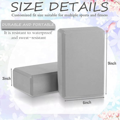 Outus 20 Pcs Yoga Blocks Bulk 9 x 6 x 3 Inch High Density Bricks to Improve Strength Flexibility Balance Soft Non Slip Gymnastic Blocks for Yoga Sports