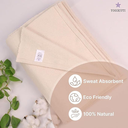 Yogikuti Iyengar Cotton Yoga Blanket Set of One – Thick Handwoven Yoga Blankets for Restorative Yoga, Meditation & Pranayama – Premium Cotton Yoga Blanket for Support & Comfort in Pranayama
