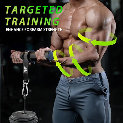 Forearm Strengthener Roller with Loading Pin and Thick Foam Grip – Multi-Functional Wrist Roller & Arm Blaster for Forearm, Wrist, and Grip Strength Training