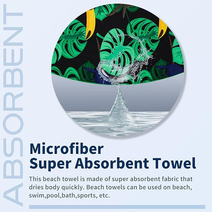 2 Pack Lightweight Thin Beach Towel Oversized 71"x32"