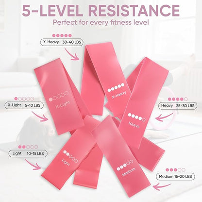 Home Pilates Kit for Women Pilates Equipment Ring and Ball Set Magic Circle Hoop with 5 Resistance Bands Compact Toning Fitness Essentials Starter Set Accessories