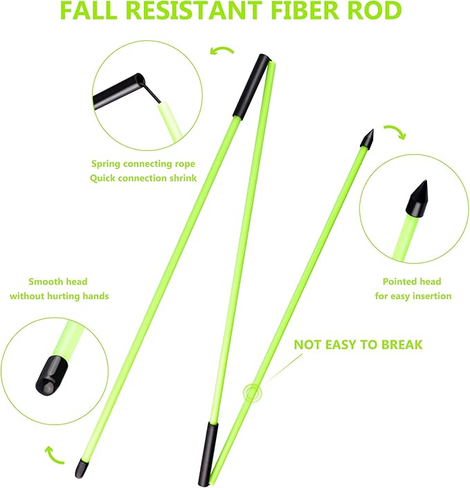 Golf Alignment Sticks - Golf Sticks Alignment Aid Golf Alignment Rods for Aiming, Putting, Full Swing Trainer, Posture Corrector Golf Training aid with Clear Tube Case