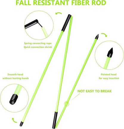 Golf Alignment Sticks - Golf Sticks Alignment Aid Golf Alignment Rods for Aiming, Putting, Full Swing Trainer, Posture Corrector Golf Training aid with Clear Tube Case