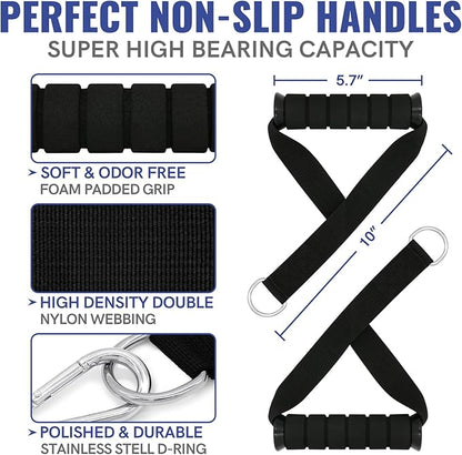 Aihoye Resistance Bands for Working Out, Exercise Bands with Handles, Stretch Bands for Exercise, Workout Bands with Door Anchors for Physical Therapy & Strength Training