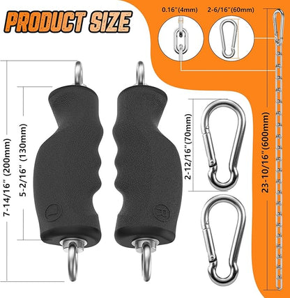 Lat Pull Down Machine Attachment, Tricep Rope Cable Attachment for Gym Cable Machine, Ergonomic Tricep Rope Exercise Handle Accessories for Home Gym