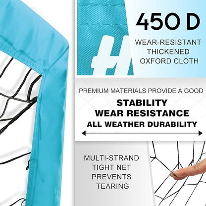 Kids Soccer Goal for Backyard, 6x4 9x5 FT Portable Soccer Nets Pop Up with Ball, Agility Ladder, Cones, Target & Carry Bag for Toddler Youth Outdoor Indoor Training Practice Sports Games Play