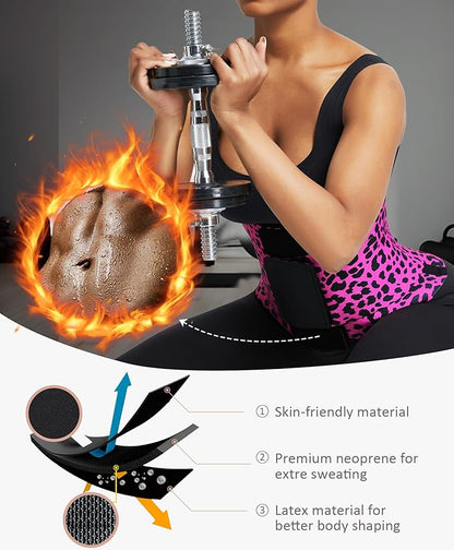 FeelinGirl Waist Trainer Belt Waist Cincher Trimmer Ab Belt Tummy Control Body Shaper with Triple Wrap Women and Men