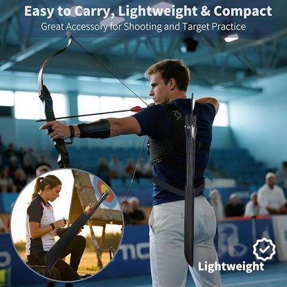 Hard Case Hip Quiver with Adjustable Belt,Wear-Resistant Arrow Quiver for Compound Bow,Quiver Arrow Holder for Archery, Hunting Lightweight Archery Quiver