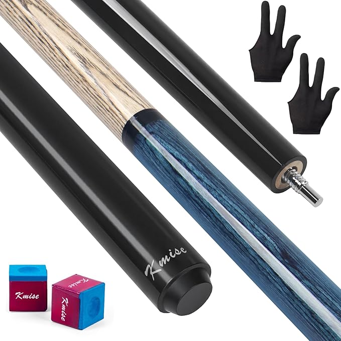 Kmise Break Jump Cue Stick - 21oz 23oz 25oz 28oz Pool Stick for Explosive Breaks and Effortless Jumps, Heavy Hitter Jump&Break Pool Cue with 14mm Pro Breaking Tip, Includes Pool Chalk and Glove