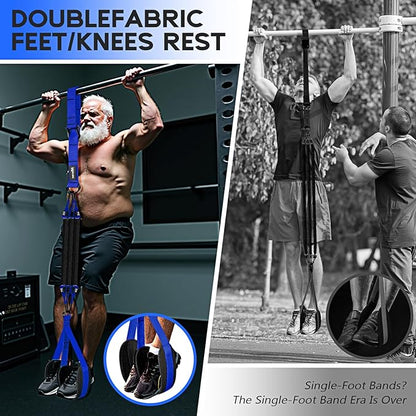 Pull Up Assistance Bands, Adjustable Heavy Duty Resistance Band for Pull Up, 3 Pull Up Bands, Comfortable Fabric Feet/Knee Rest, Assistance Bands for Pull-Up, Home Fitness, Body Stretching