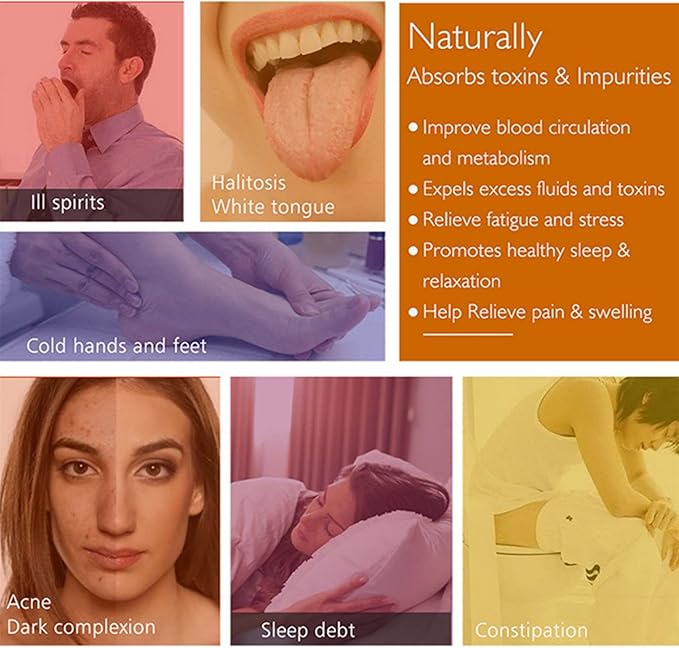 Foot Pads 100 Pieces-Premium Ginger Powder Bamboo Vinegar Feet Pads,Deep Cleansing Foot Patches for Feet Care