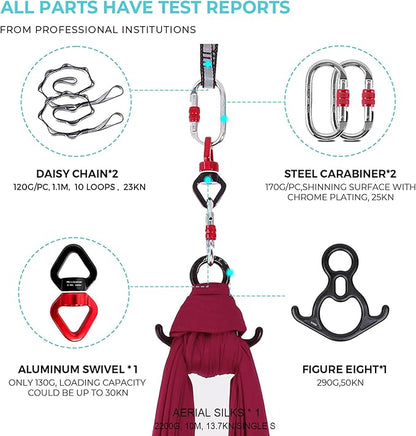 Aerial Silks 11 Yards Aerial Silks For Home Aerial Yoga Swing Aerial Yoga Hammock Swing Aerial Silk For Gymnastics