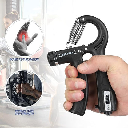 2 Pack Grip Strength Trainer with Counter 11-132Lbs (5-60kg), (5-60kg), Forearm