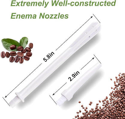 Enema Replacement Tube 6.6FT Silicone Enema Hose with 5 Reusable Nozzle Tips – Flexible Leak-Proof Enema Kit Replacement Tubing for Colon Cleansing and Detox Douche