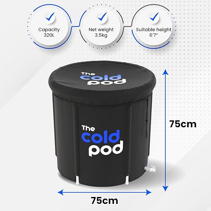 Ice Bath Tub for Athletes with Cover: 85 Gallons Cold Plunge Tub for Recovery, Multiple Layered Portable Ice Bath Plunge Pool by The Cold Pod