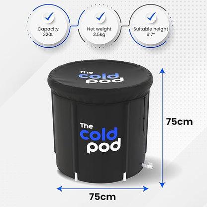 Ice Bath Tub for Athletes with Cover: 85 Gallons Cold Plunge Tub for Recovery, Multiple Layered Portable Ice Bath Plunge Pool by The Cold Pod