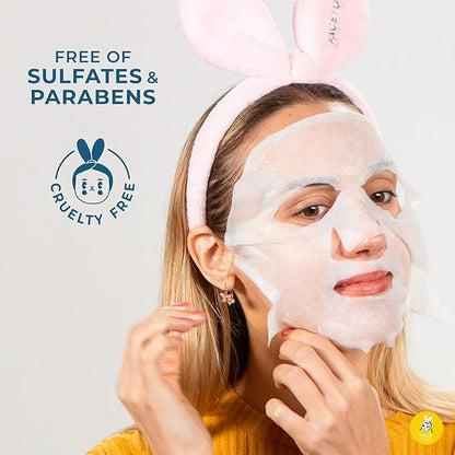 FACETORY K Beauty Face Mask Skin Care - OH MY GOODNESS REJUVENATING SNAIL Sheet Mask with Snail Essence & Hyaluronic Acid | Hydrate, Soothe, Seal in Moisture (10 Pack)