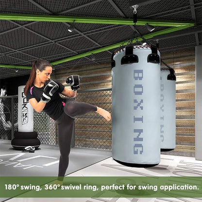 2 Pack Heavy Duty 360 Swivel Hanger, Stainless Steel Swing Hook for Ceiling, Wooden Swing Set Bracket, Punching Bag Hanger for Playground Gym Rope Hammock Chair, 1200 Lb Load