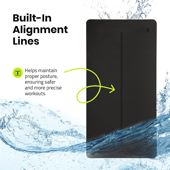 Extra Wide Yoga Mat for Men Women (72"L x 36"W) Non Slip Fitness & Exercise Mat with Alignment Marks for Yoga, Pilates, Floor Workouts