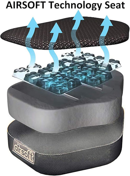 Exerpeutic Foldable Exercise Bike, 8 levels of Resistance Stationary Bicycle with Airsoft Seat, LCD Display to Track Distance, Calories, Time and Speed