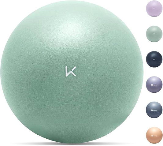 KEEP Pilates Small Exercise Ball Anti-Burst - Thickened Yoga Ball With Pump for Physical Therapy, Fitness, Workout, and Core Strength