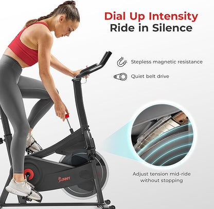 Sunny Health & Fitness ACTIVE Series Smart Exercise Bike with SunnyFit App Connection