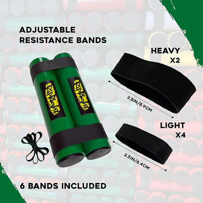 RipStick, Workout Equipment for Joint Rehab, Shoulder and Resistance Training, Muscle Building and Core Workout Equipment with 6 Adjustable Resistance Bands