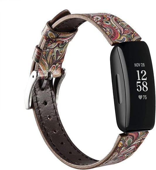 Leather Bands Compatible for Fitbit Inspire 3/2, Classic Wristbands Accessories Strap Replacement Band for Fitbit Inspire 3 Fitness Tracker Women Men