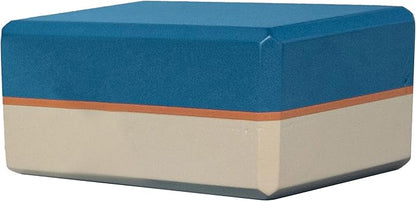 Sunshine Yoga 4" Striped Yoga Block, 10 Pack Bulk EVA Foam Yoga Blocks, Firm and Supportive Yoga Brick, Balance Foam for Stretching, Pilates, and Workout, 4" x 6" x 9"