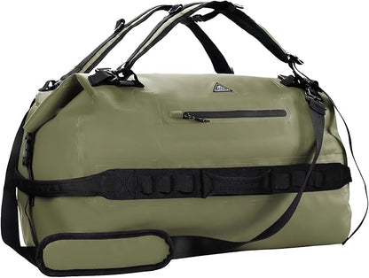 Haimont Large Waterproof Duffel Backpack Roll-Top Heavy Duty Dry Duffle Bag for Boating, Travel, Motorcycle, Kayaking, Camping, 60L